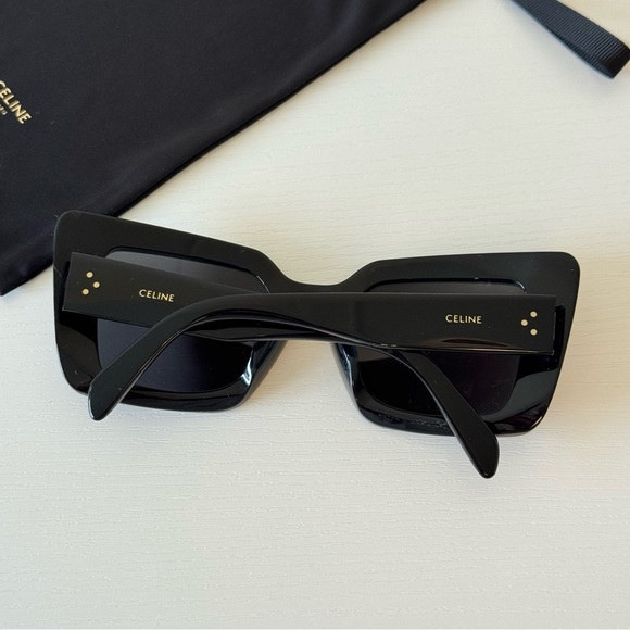 New! Celine Black Sunglasses CL40156U 01A, Authentic main image 6